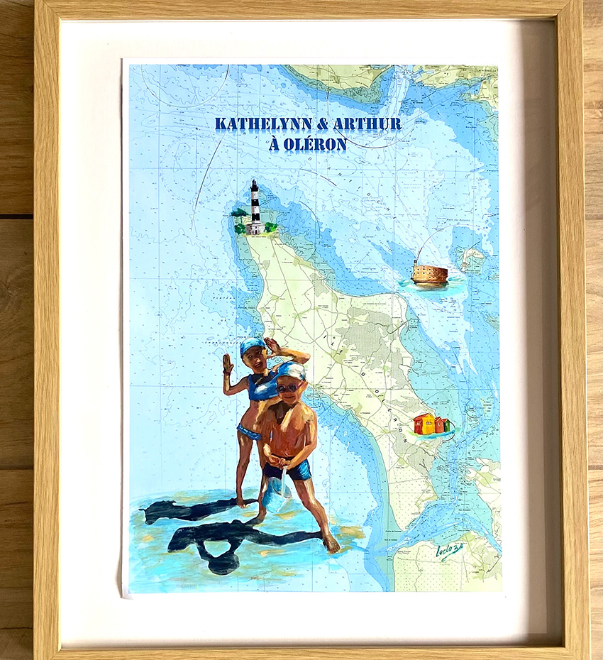 Portrait personnalisé sur carte