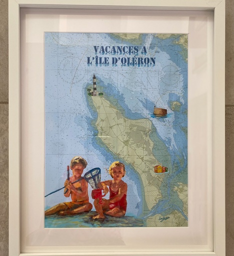 Portrait personnalisé peint à la main sur carte